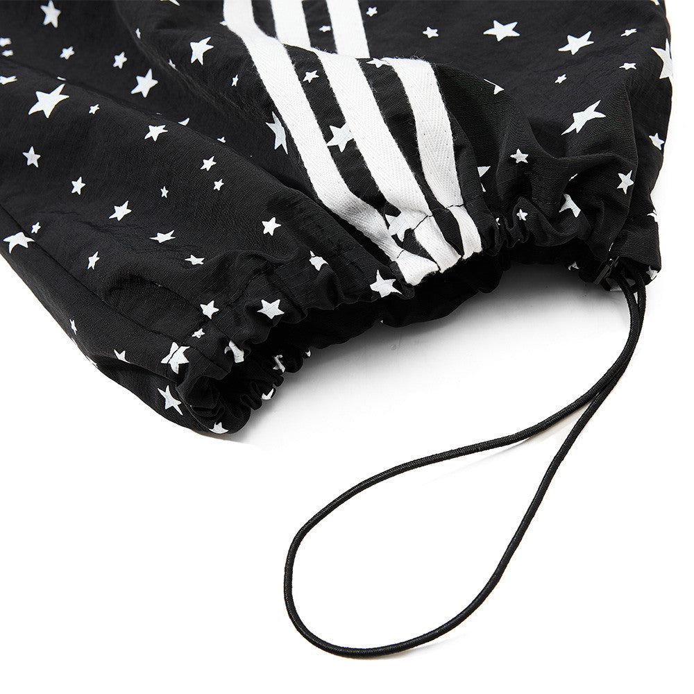 Starry Sky Three Bar Wide Leg Curved Knife Pants