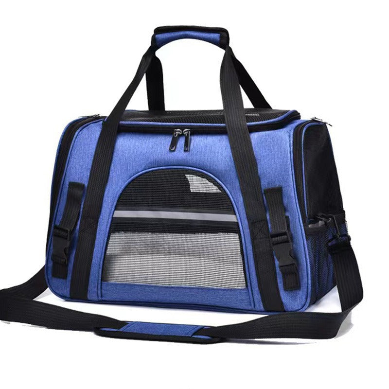 Foldable & Expandable Pet Carrier Bag - Mesh Breathable Cat/Dog Travel Bag, Convertible Crossbody Handbag for Small Pets