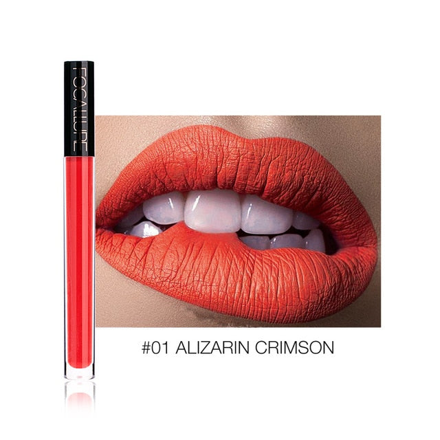 FOCALLURE Liquid Lipstick Makeup Matte Lip Tint Sexy Pigment Waterproof Batom Tint Nude Gloss Kiss-proof Lips Make up