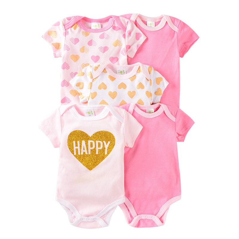 Summer 2020 Cotton Short Sleeve Baby Romper Set