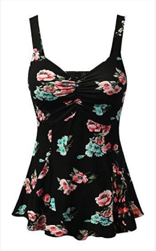 Printed Square Collar Ladies Blouse with Sling