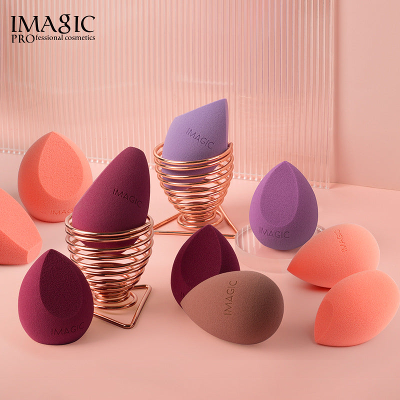 IMAGIC Make Up Egg Wet And Dry Non Latex Soaking Water Becomes Bigger And Cut Diagonally Without Powder Puff