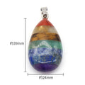 Colorful Crystal Stone Necklace Irregular Natural Crystal Agate Stone Pendant