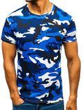Camouflage Men's Bodybuilding T-Shirt in Polyester/Spandex