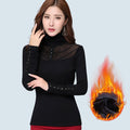 Fleece T-Shirt with Mesh Base Layer Top