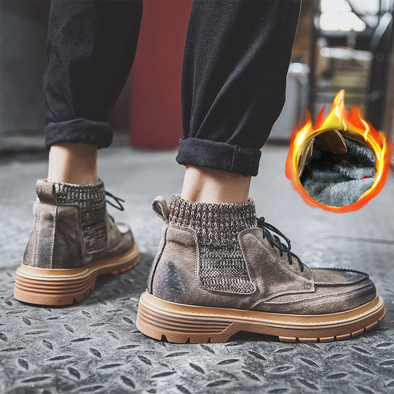 Men's High-Top Leather Martin Military Boots