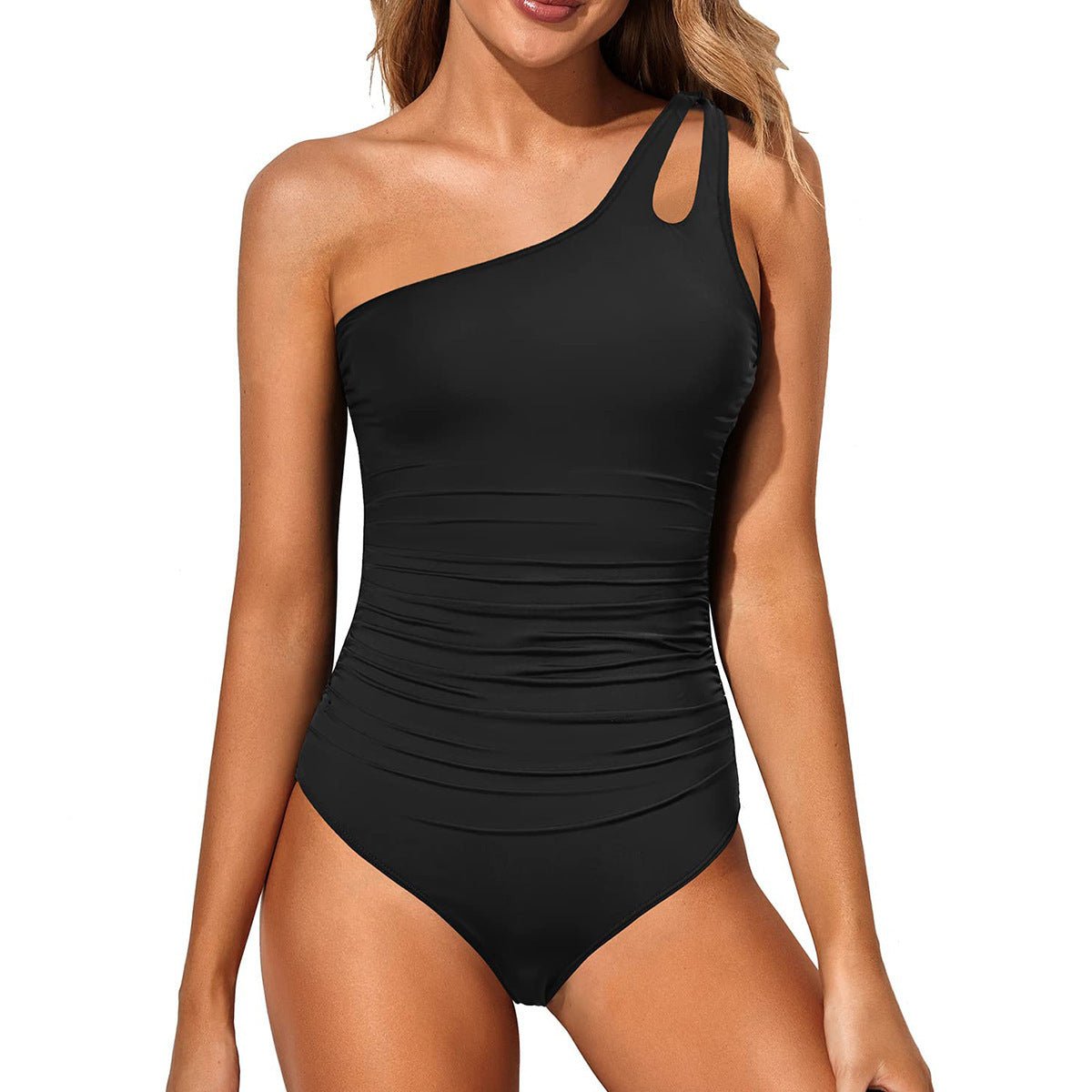 Women's Asymmetrical One - Shoulder One - Piece Swimsuit – Sizes S - 2XL - NovaDrop